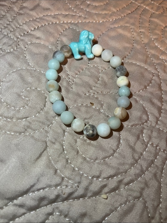 Simply Southern Jewelry - Simply Southern Light Turquoise Beaded Lion Charm Bracelet